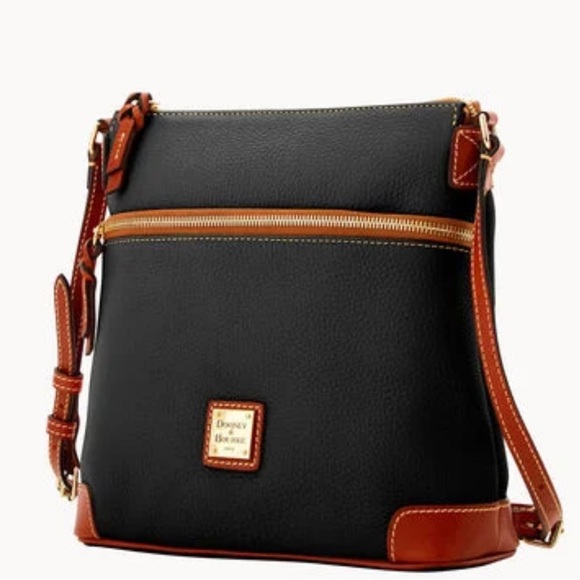 NWT! Dooney & Bourke Black Pebble Grain Leather Crossbody Bag - Picture 4 of 17